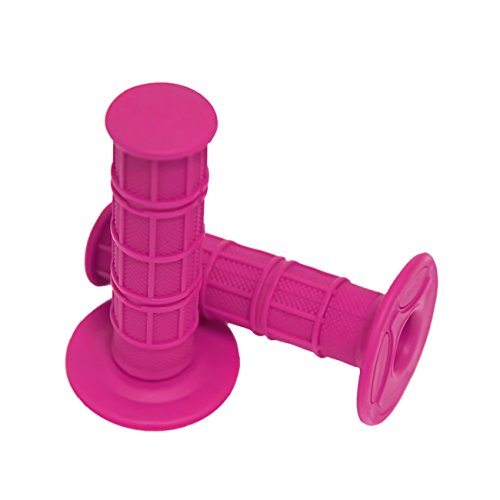 7/8" Motorcycle Hand Grips Dirt Bike Motocross Gel Handlebar 2PC - color: Pink