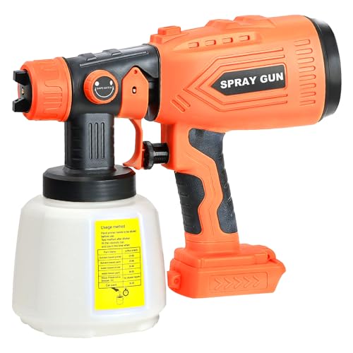 Cordless Paint Sprayer for Black and Decker 20V Batteries，HVLP Spray Paint Gun with Brushless Motor and Copper Nozzle, 200W Paint Sprayer for Furniture (Battery Not Included) - color: for Black & Decker