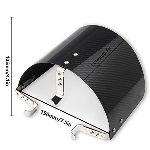 Protective Air Intake Heat Shield Wrap Heat-Insulation Air Filter Cover - size: Carbon Fiber