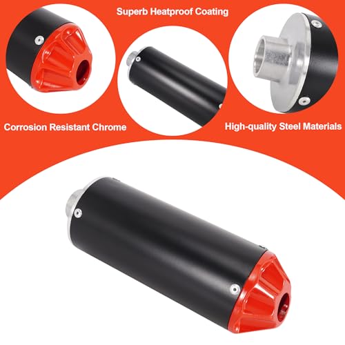 28mm Exhaust Muffler Pipe Kit Red for 70cc-125cc CRF50 XR50 Dirt Pit Bike