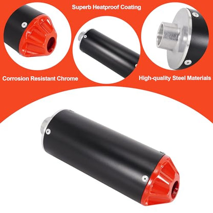 28mm Exhaust Muffler Pipe Kit Red for 70cc-125cc CRF50 XR50 Dirt Pit Bike