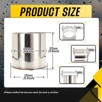 4Pcs 4.9" Stainless Trailer Wheel Center Caps, Chrome - color: Chrome, size: 4.9'' Hub 4.8" H