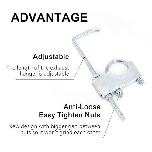 Exhaust Clamp Fit 2" Exhaust Pipe With Hanger - style: 2in