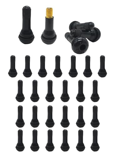 25PCS TR413 Tire Valve Stems Black Rubber Snap-in Tire Valve Stem for Tubeless 0.453 Inch 11.5mm Rim Holes on Standard Vehicle Tires (TR413-25pcs) - size: TR413-25pcs