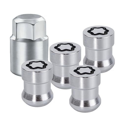 Wheel Lock Lug Nut Set, Cone Seat Chrome Locking Lug Nuts Set with Key, Anti-Theft Honda Wheel Locks for Civic, Accord, CR-V 2007-2025, Replaces 08W42SCV100 08W42-SCV-101 08W42-SCV-102