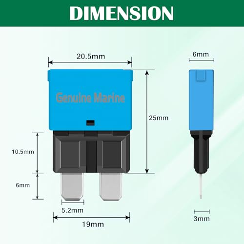 Auto Reset 15A Blade Fuse - Replace Standard 15Amp ATC/ATO Fuses, 14VDC Waterproof Circuit Breaker for Cars, Trucks, Boats, and RVs (Pack of 5) - color: E37A-15A-5pack