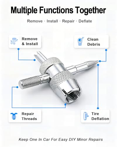 Riseuvo 36Pcs Tire Valve Stem Removal Tool Kit