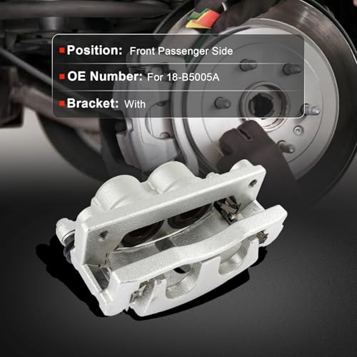 cciyu Front Right Disc Brake Caliper Assembly With Bracket 18-B5005A - size: Front Right[18-B5005A]