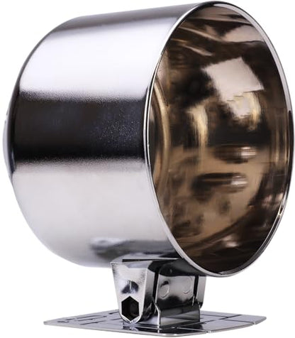 RACETECH 85mm Universal Single Gauge Mounting Cup & Stand – Chrome - color: Chrome, size: 85mm (3-3/8")