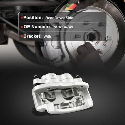 cciyu Rear Left Disc Brake Caliper Assembly w/Bracket 18B4749 Fit For Ford - size: Rear Left[18B4749]