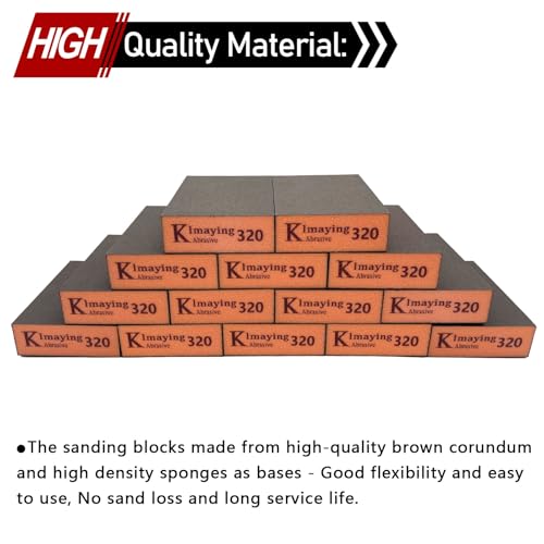 Sanding Sponge, 320 Grit Assortment Sanding Block, 14 Pack - size: 320grit-14PCS