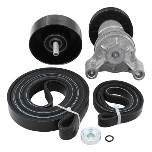 Accessory Drive Belt Tensioner Assembly w/Serpentine Belt and Idler Pulley