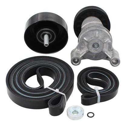 Accessory Drive Belt Tensioner Assembly w/Serpentine Belt and Idler Pulley