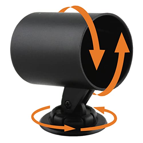 GlowShift Universal 60mm Black Single Swivel Dashboard Gauge Pod Holder