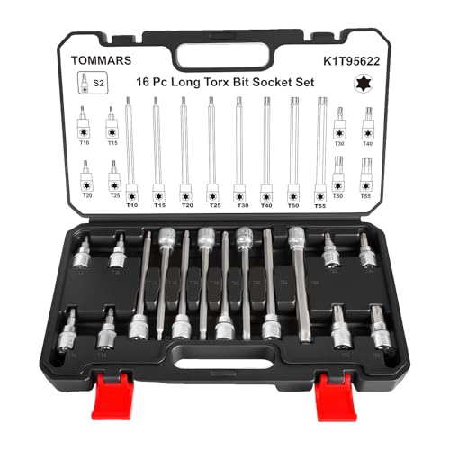 TOMMARS 16-Piece 3/8" Drive Conventional Torx Socket Set - style: Torx Bit Socket