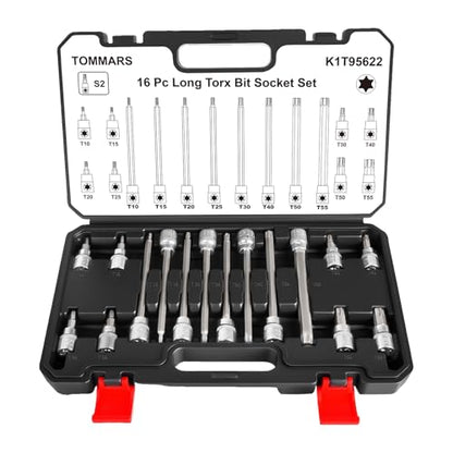 TOMMARS 16-Piece 3/8" Drive Conventional Torx Socket Set - style: Torx Bit Socket