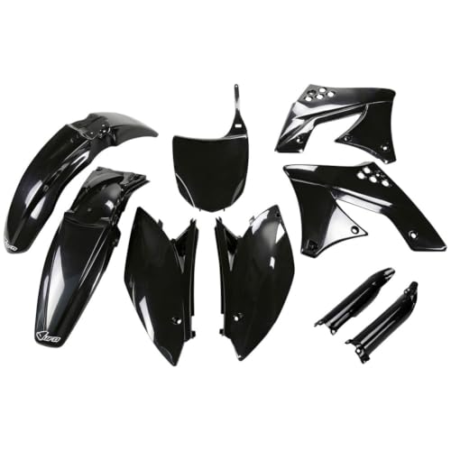 UFO PLAST Full Plastic Kit – Dirt Bike MX Replacement Panels - Compatible with Kawasaki KX250F 2009-2012 (Black KAKIT212F@001) - color: Black KAKIT212F@001