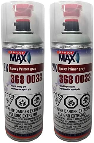 Spray max 3680033, 2K Epoxy Rust-Cure Primer, Gray, Aerosol (2)