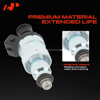 A-Premium Fuel Injectors Set of 8 Compatible with Chevrolet, Pontiac