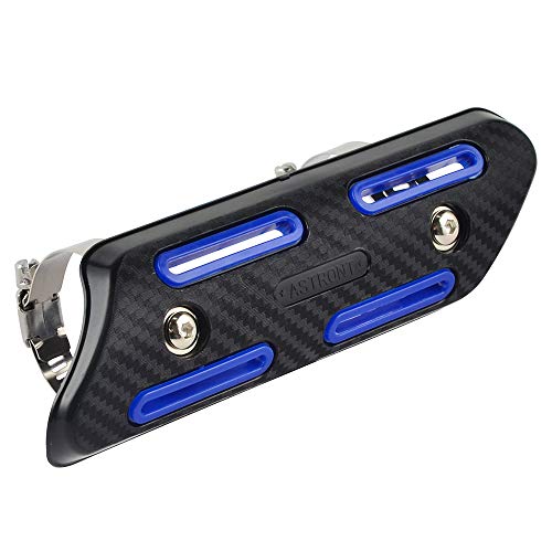 NICECNC Motorcycle Exhaust Guard/Heat Protector Shield - color: blue