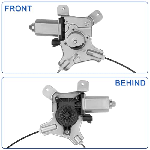 Obaee Window Regulator with Motor Rear Left Driver Side, Replace 741-390 - size: Rear Left Driver Side