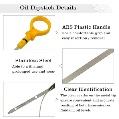CJ5Z-6750-A Engine Oil Dipstick Indicator, Compatible with Ford Edge Escape Explorer Focus Fusion Taurus, Lincoln Continental MKC MKT MKX MKZ, 2.0L Fluid Indicator Oil Stick - size: CJ5Z-6750-A