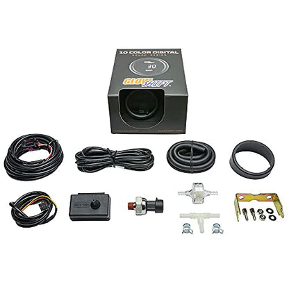 GlowShift 10 Color Digital Dual Turbo Boost Vac & Pressure Gauge Kit