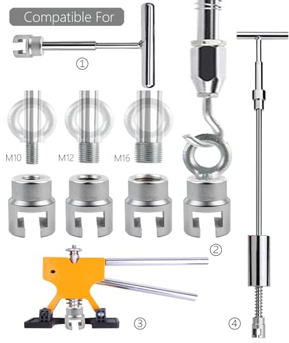 Slide Hammer Dent Puller, Dent Repair Puller Head Kit M16 PDR - size: M16