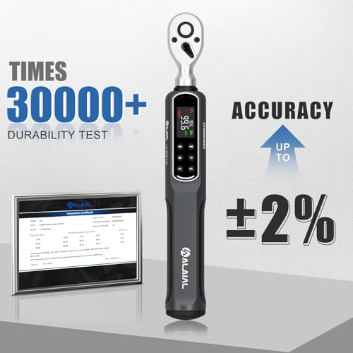 Digital Torque Wrench 3/8 Drive, 1.5-99.6 ft-lb ±2% Accuracy - size: 1.5-99.6Ft.Lb/2-135Nm-3/8"