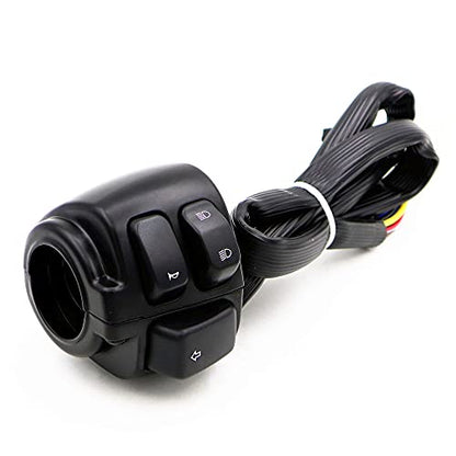 Control Switches Handlebar Wire Harness Horn Turn Signals Light On/Off Switch for Harley 1996-2012