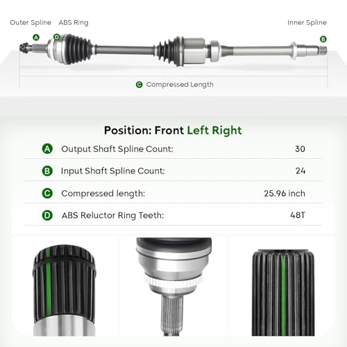 Front Right CV Axle Shaft Assembly