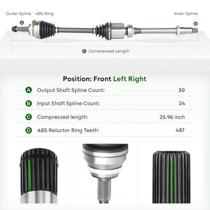 Front Right CV Axle Shaft Assembly