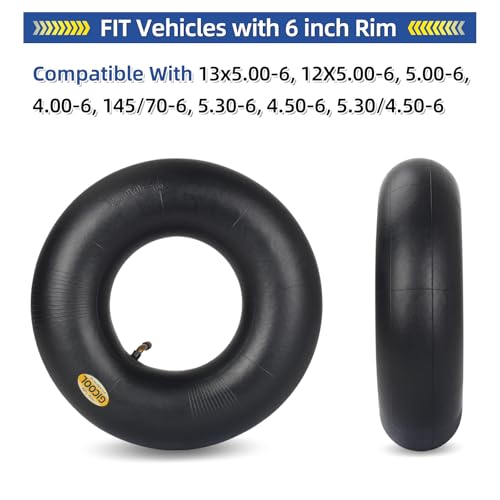 GICOOL 13x5.00-6 Inner Tubes, TR-87 Valve Stem, 2 Pack - size: 13x5.00-6,TR-87