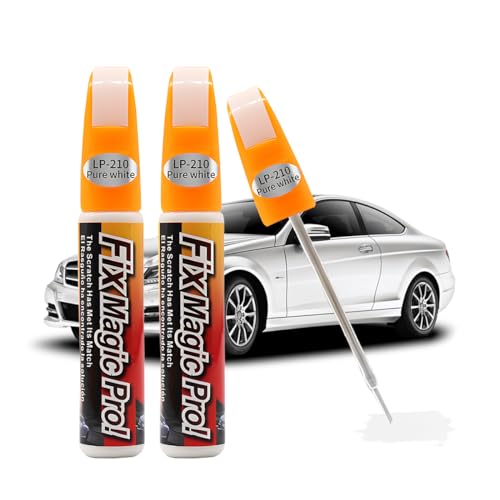 Touch Up Paint for Car, Two-in-One Vehicle Fill Paint Pen, 0.4 oz Quick and Easy Auto Minor Scratch Remover, Effective Car Repairng Gloss Accessories, Universal for SUV, Truck, RV（White） - color: White