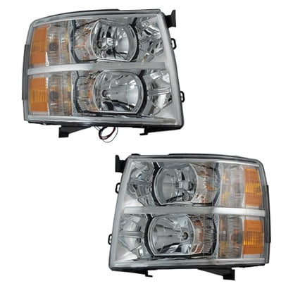 TRQ Driver and Passenger Side Headlight Assembly Set - style: HLA95290