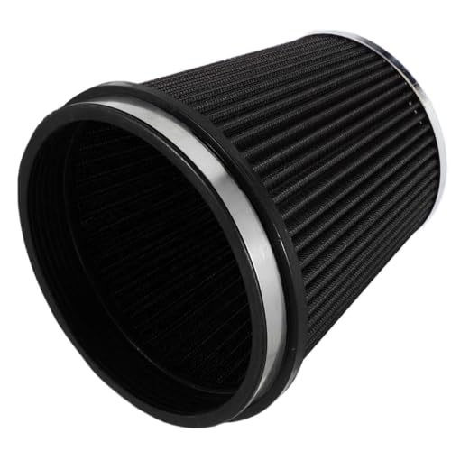 6" Inlet Cold Air Intake Filter Cone Replacement Performance Washable Clamp-On Dry Air Filters Black (6" Tall) - color: Black (6" Tall)