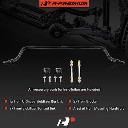 A-Premium [30mm] Front Suspension Stabilizer Bar Assembly Sway Bar Kit