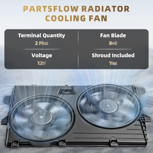 Radiator Cooling Fan Assembly Engine Fan Ford Edge Lincoln MKX 621-392 - color: For Lincoln MKX