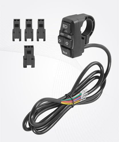 Motorcycle Turn Signal Switch,Car Accessories 3 in 1 Motorcycle Handlebar Switch,Handlebar Light Switchs,Suitable for Most Motorcycles,Scooters,E-Bikes,ATVs with 7/8 Inch Diameter Handlebars