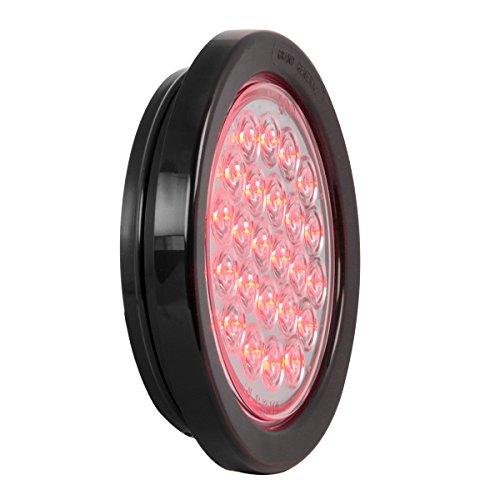 GG Grand General 78264 Red/Clear LED Light (4" Pearl Grommet and Pigtail, Lens) - color: Red/Clear, style: w/ Black Grommet