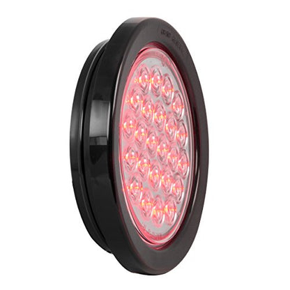 GG Grand General 78264 Red/Clear LED Light (4" Pearl Grommet and Pigtail, Lens) - color: Red/Clear, style: w/ Black Grommet
