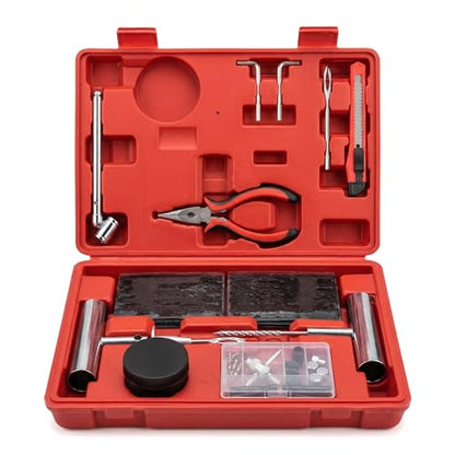 Tire Plug Kit - 68pcs Heavy Duty Tire Repair Kit, Universal Tire Repair Tools to Fix Punctures and Plug Flats Patch Kit for car Motorcycle, Truck, ARB，ATV, Tractor, RV, SUV, Trailer