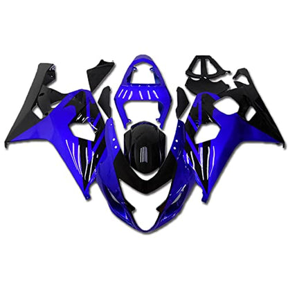 YTL Blue Black Full Fairing Fit for Suzuki 2004-2005 GSXR 600/750 - color: 005 Blue Black