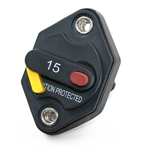 T3 15 Amp Panel Mount Circuit Breaker 32V DC - color: Panel Mount, size: 15A