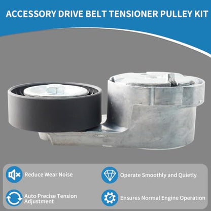39282 Engine Belt Tensioner Serpentine Belt Drive Idler Pulley Kit - size: 90K-39282