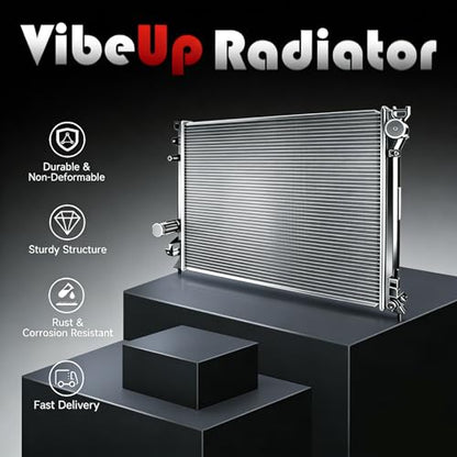VibeUp 1299 Radiator | MT,Without EOC & TOC | 14-4/5" Core | Fits For Mitsubishi 3000GT 91-99; Dodge Stealth 91-96 | OE#MB605452,MB605453 - size: Rad:1299