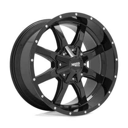 Moto Metal 17X8 5X5.0/5.5 4.5 0mm GLOSS BLACK W/SPOT MILLED LIP - MO970780353A00US