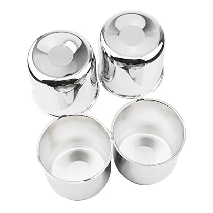 4Pcs 4.88" OD 4.76" H Push Through Trailer Wheel Center Cap for Rim - color: Chrome, size: 4.88" Hub 4.76" H