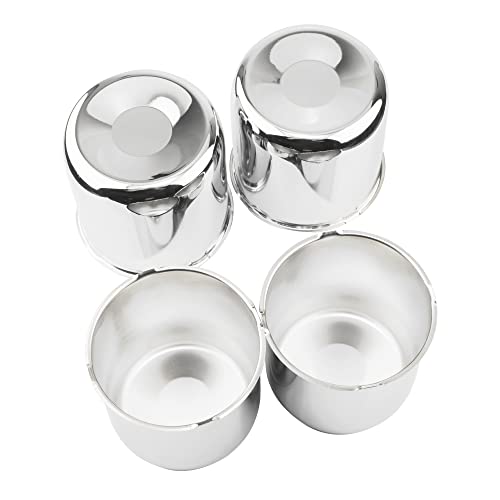 4Pcs 4.88" OD 4.76" H Push Through Trailer Wheel Center Cap for Rim - color: Chrome, size: 4.88" Hub 4.76" H
