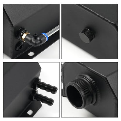 Universal 2L Coolant Overflow Tank,Aluminum Coolant Reservoir Tank, Black - size: 2L-Black